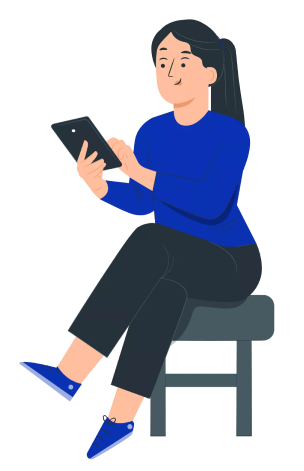Lady with mobile