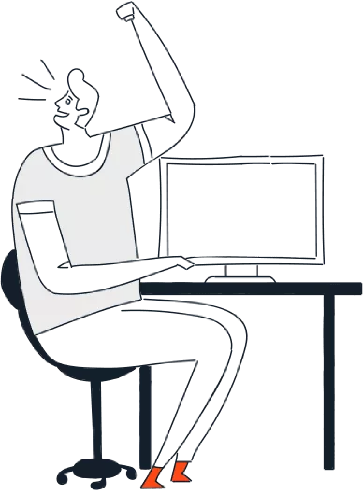 Man on PC